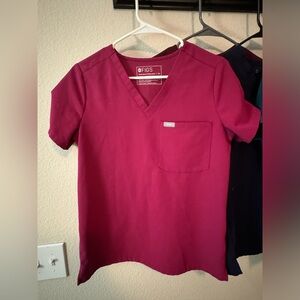 Dark Magenta Catarina Scrub Top